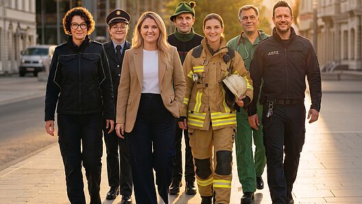 dbb Kampagne Deutschlands Stärke: Unser öffentlicher Dienst Foto mit Menschen dbb Kampagne Deutschlands Stärke: Unser öffentlicher Dienst