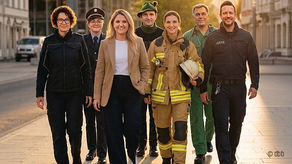 dbb Kampagne Deutschlands Stärke: Unser öffentlicher Dienst Foto mit Menschen dbb Kampagne Deutschlands Stärke: Unser öffentlicher Dienst